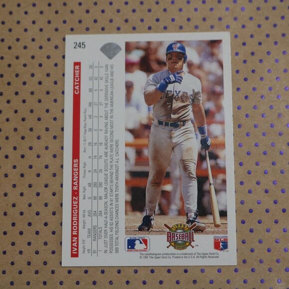 Ivan Rodriguez #245 Baseball Card - Picture 2 of 2
